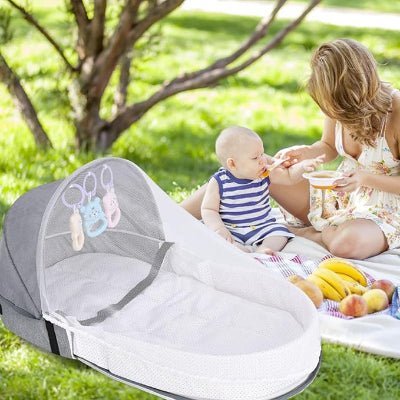 Berceau de Voyage - BabyNest™ - Gris - Havre Bébé