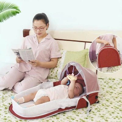 Berceau de Voyage - BabyNest™ - Rouge - Havre Bébé