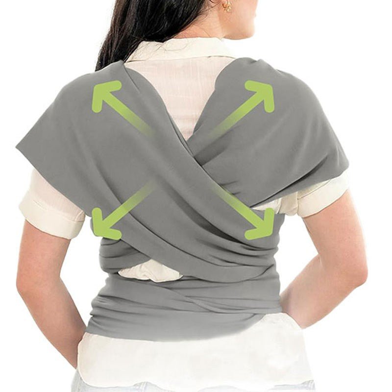 écharpe de portage bébé coton physiologique vue par derrière