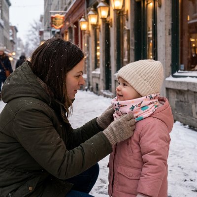 maman arrange tour de cou enfant fille ultra-doux à bébé