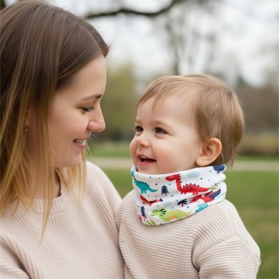 tour de cou bébé douceur chaude avec bébé et maman