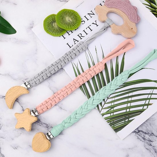 attache tetine crochet chou différentes couleurs 