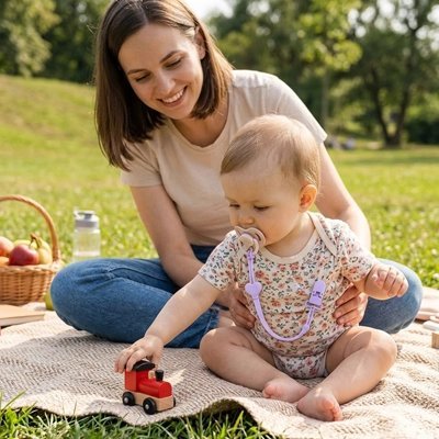 ATTACHE TETINE SILICONE | Sécurisée - Havre Bébé