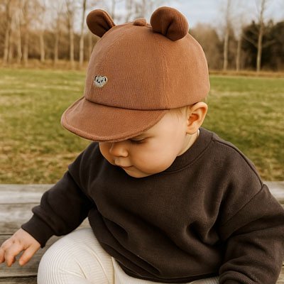 au parc, bébé porte casquette bébé confort solaire