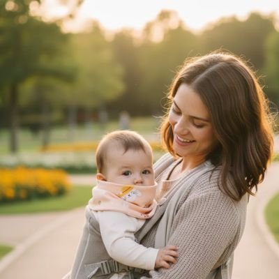 bébé avec tour de cou bebe douillet avec maman