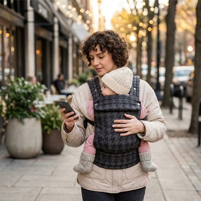bébé dans porte - bébé confort premium avec maman