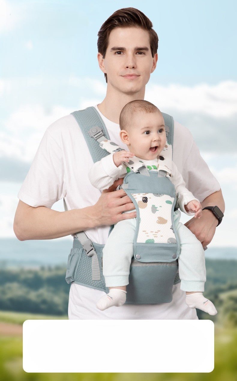 bébé dans porte - bébé physiologique ergofamily avec papa