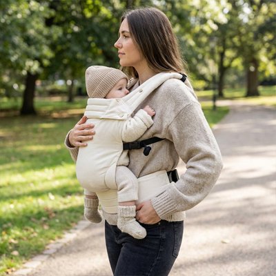 bébé dans porte-bébé sécurité avec maman