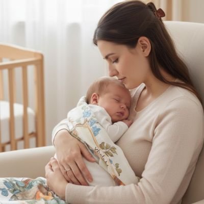 bébé dort dans couverture poussette hiver softbaby avec maman