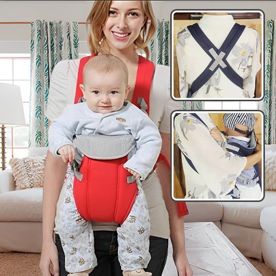 bébé dos à maman dans porte bébé ergonomique premium