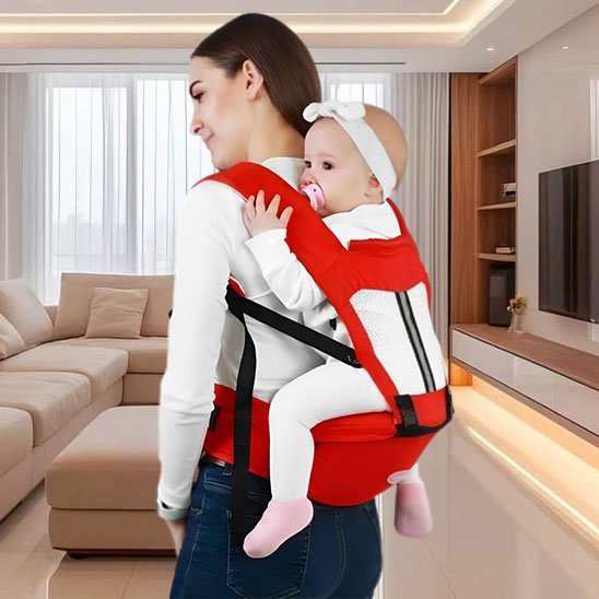 bébé en position dorsale dans porte bebe soulageconfort