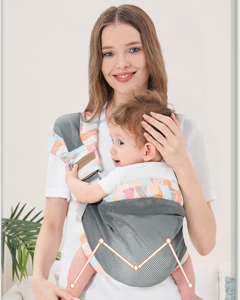 bébé en position physiologique en écharpe de portage bébé cosybaby