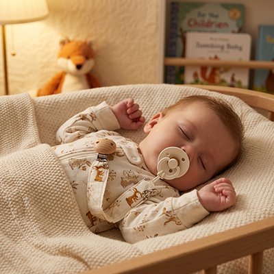 bébé endormi porte attache tetine adorable