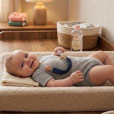 bébé porte attache tétine tissu sécur dans la chambre