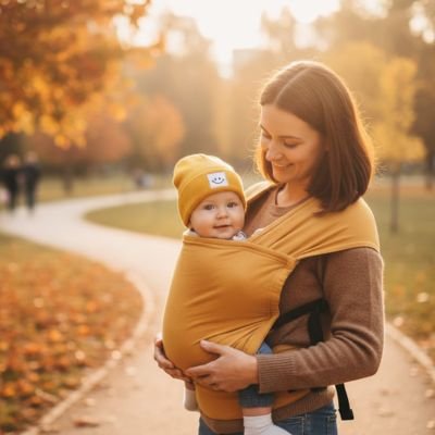 bébé porte bonnet bébé délicat chaud avec maman au parc