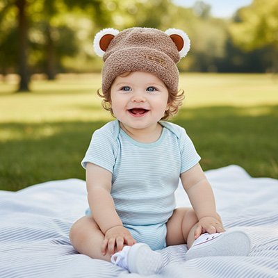 bébé porte bonnet bébé fille velouté sur la couverture