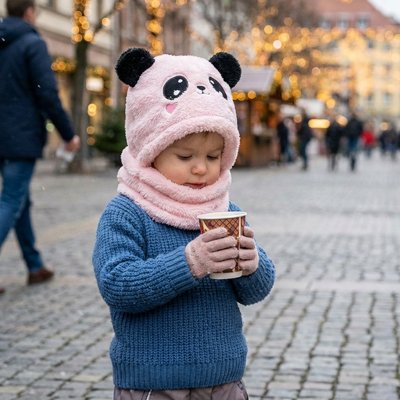 bébé porte cagoule bebe ultra-douce en ville