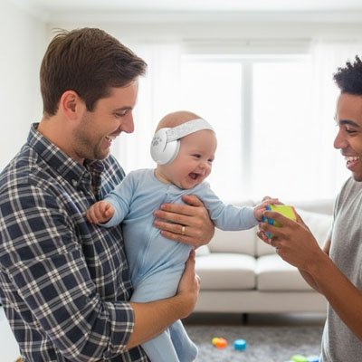 bébé porte casque bébé anti bruit serein avec famille