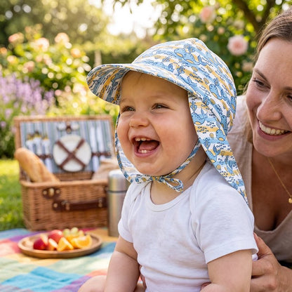 bébé porte casquette bebe soleil doux avec maman