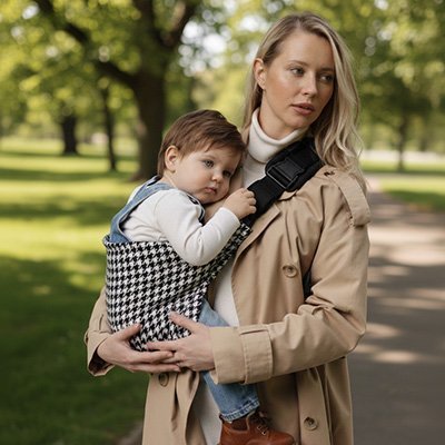 bebe porte en echarpe ergoapaisant avec bébé