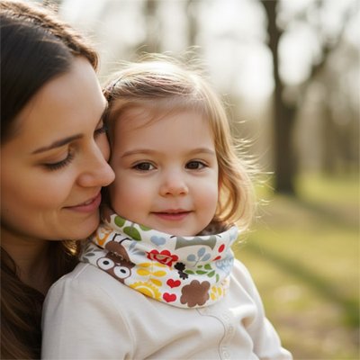 bébé porte tour de cou enfant doux avec maman 