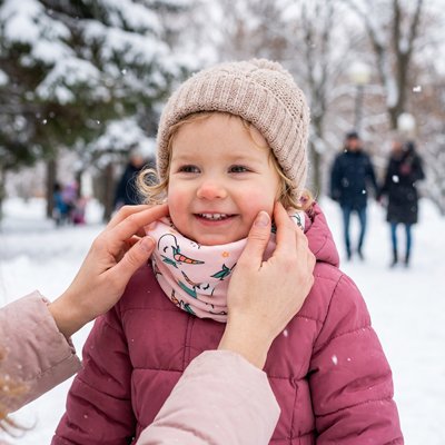 bébé porte tour de cou enfant fille ultra-doux 