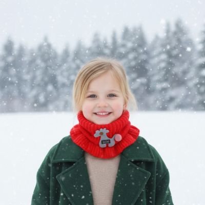 bébé porte tour de cou pour bebe douceur pendant la neige 