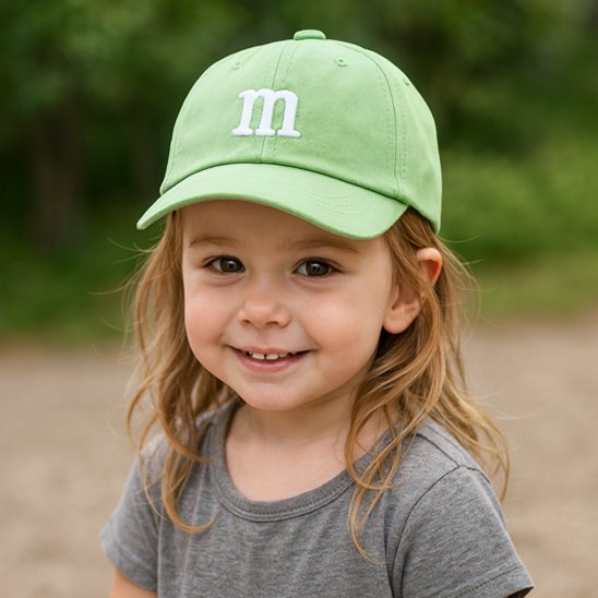 bébé souriant porte casquette bebe anti uv sunprotection 