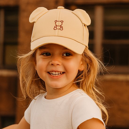 bébé souriant porte casquette pour bébé sunconfort