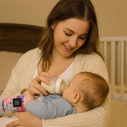 bébé tient chauffe biberon portable tempidéal avec maman