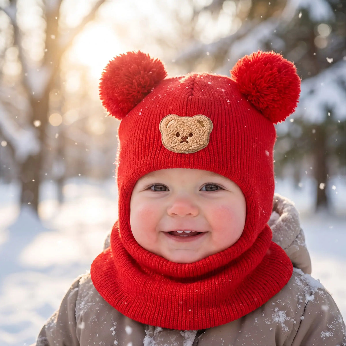 bébé porte bonnet cagoule bebe protection intégrale au parc