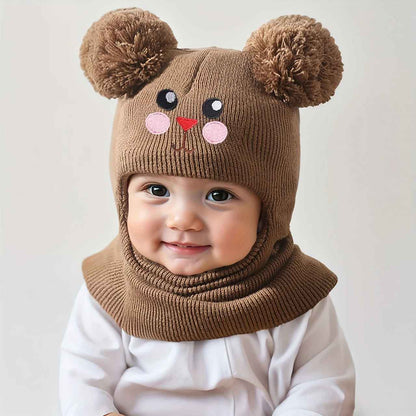 bébé porte cagoule laine enfant doudou