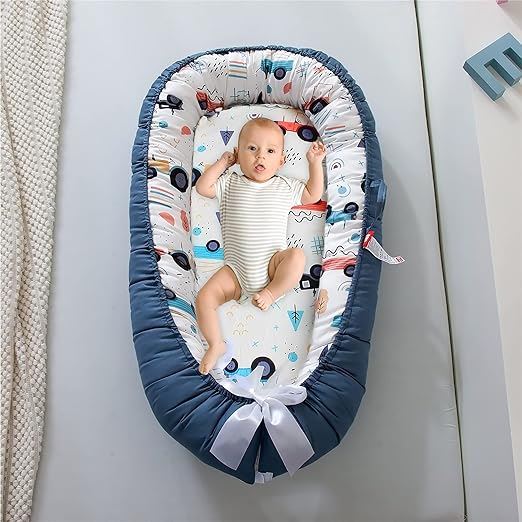 Berceau Bébé - NidPortableBébé™ - Voiture Bleue - Havre Bébé