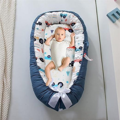Berceau Bébé - NidPortableBébé™ - Voiture Bleue - Havre Bébé