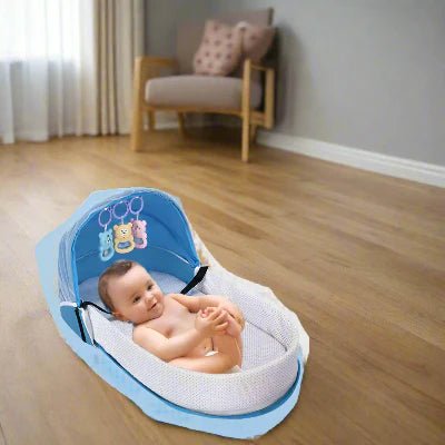 Berceau de Voyage - BabyNest™ - Bleu - Havre Bébé