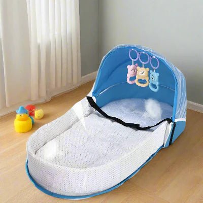 Berceau de Voyage - BabyNest™ - Bleu - Havre Bébé