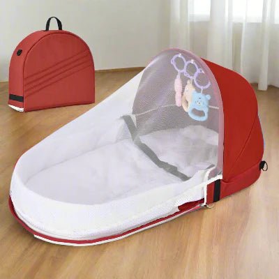 Berceau de Voyage - BabyNest™ - Rouge - Havre Bébé