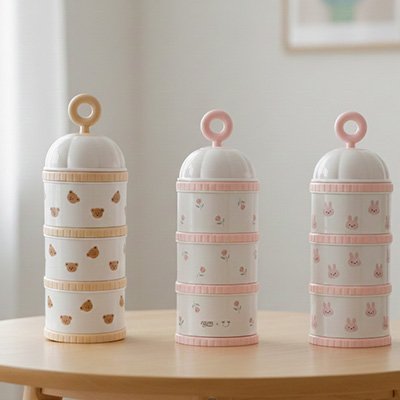 boite doseuse lait pratique différents motifs
