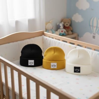 Bonnet bébé délicat chaud différentes couleurs