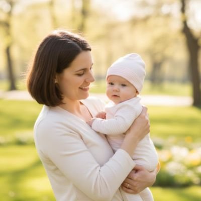 bonnet bébé fille douceur élégante avec bébé et maman