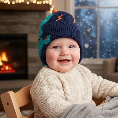 bonnet bebe garcon doux et chaud avec bébé