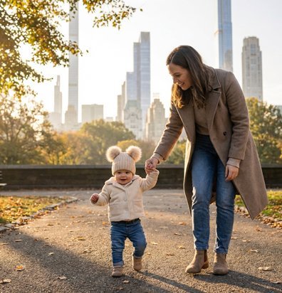bonnet bebe ultra-doux avec bébé et maman
