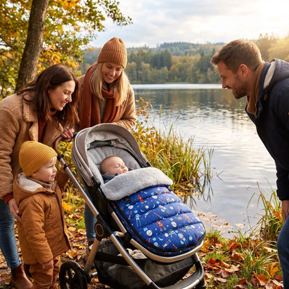 chanceliere bebe babycute avec bébé au bord d'eau avec famille