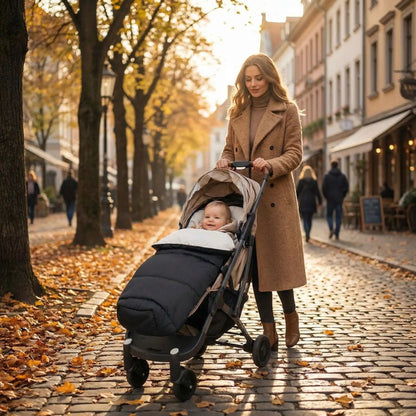 chanceliere bebe hiver polaire imperméable avec bébé et maman