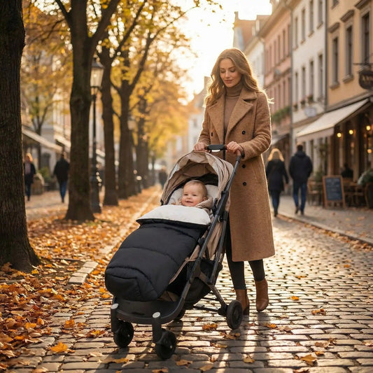 chanceliere bebe hiver polaire imperméable avec bébé et maman