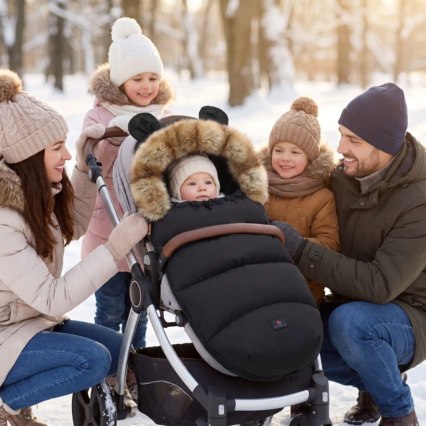 chanceliere bebe imperdoux avec bébé au parc avec sa famille