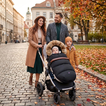 chanceliere bebe imperdoux avec bébé en ville avec sa famille
