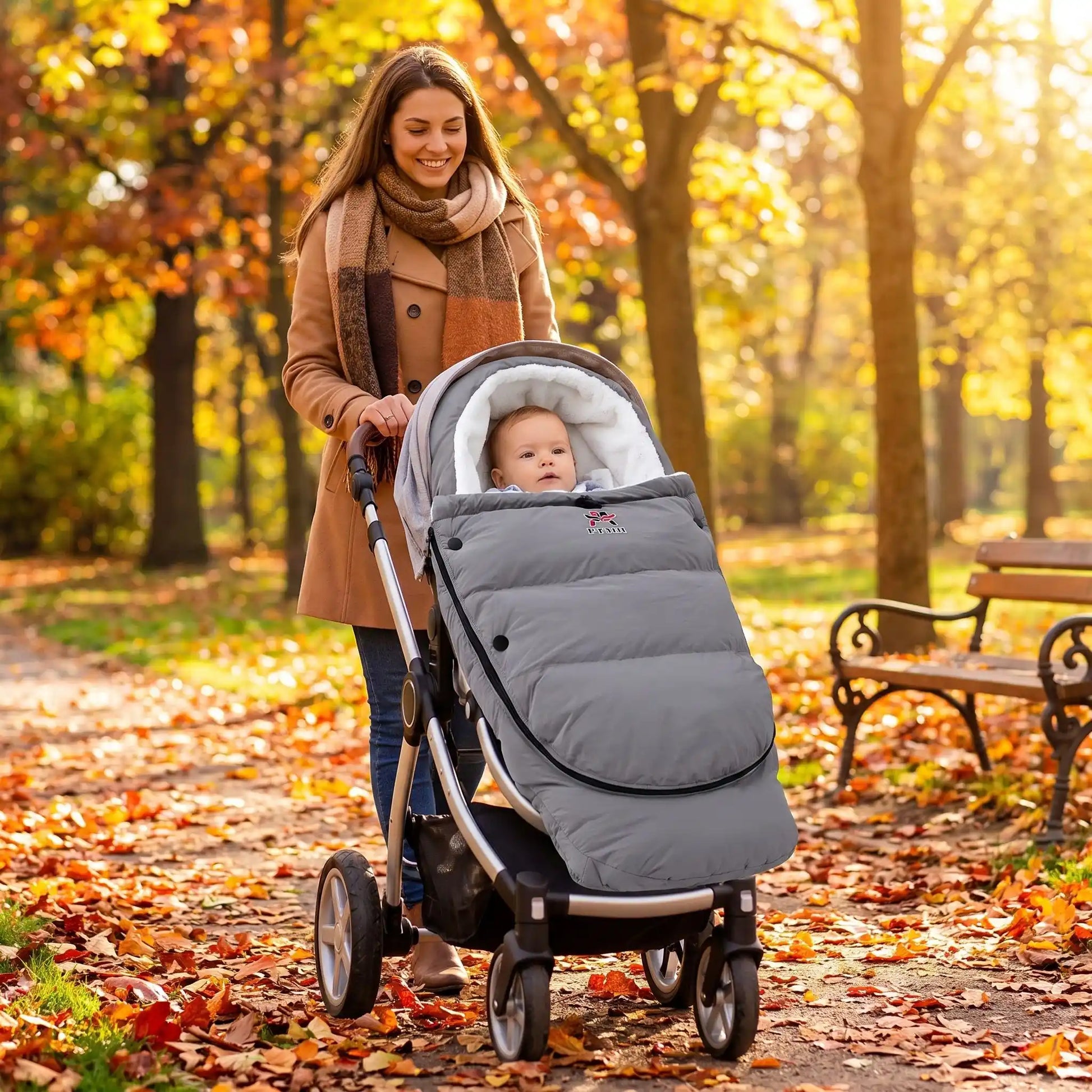 chanceliere bebe snug avec bébé au parc avec maman