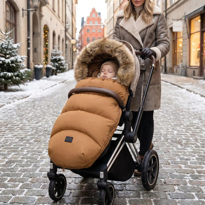 chanceliere bien chaude softhiver avec bébé en ville avec maman