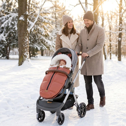 chanceliere chaude impermeable velours avec bebe et sa famille au parc